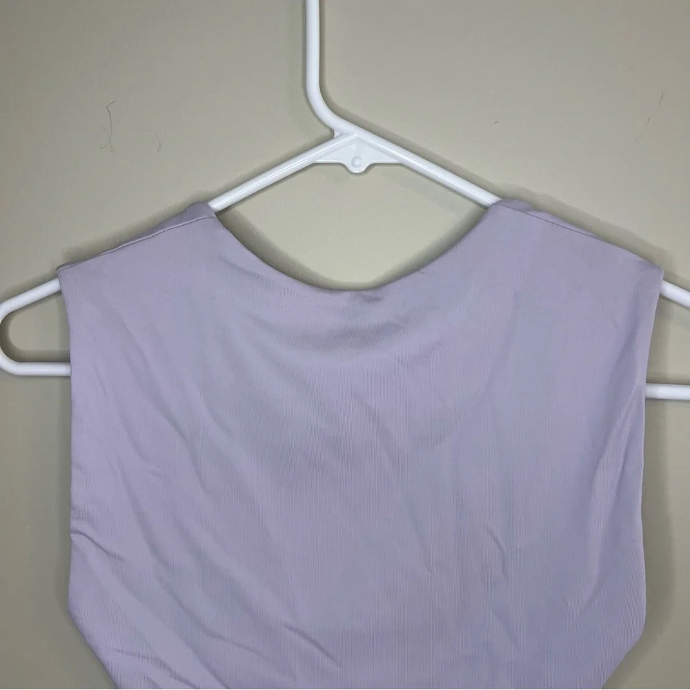 NEW HOUSE OF HARLOW Purple Lavender Cap Sleeve Bodysuit XS - Picture 7 of 9